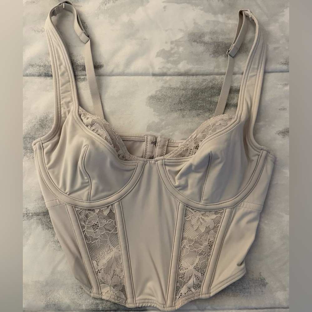 •XS White/cream corset top from Gilly Hicks